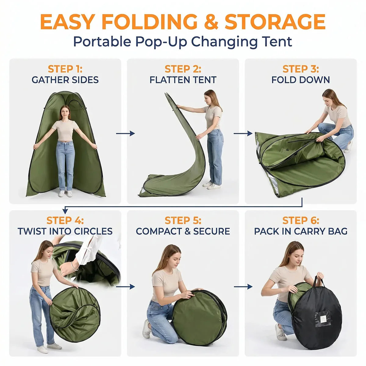 Compact Pop Up Privacy Changing Tent For Outdoor Camping