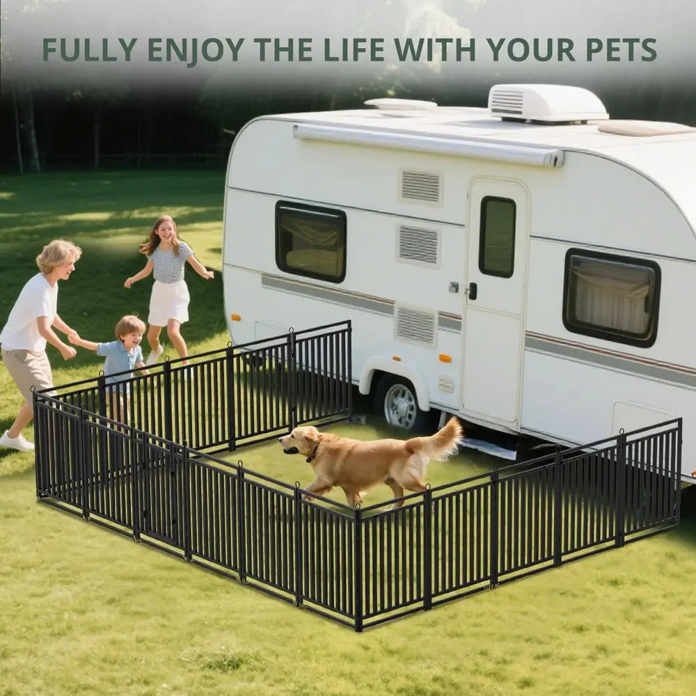 Durable Rust Proof Metal Dog Fence and Indoor Outdoor Playpen