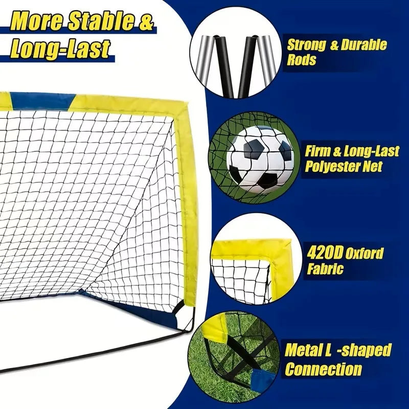 Portable Soccer Goals 2 Pack For Backyard And Indoor Use