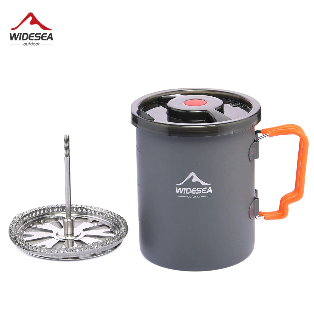 Widesea Aluminium Alloy Camping Coffee Pot And French Press Outdoor Cookware