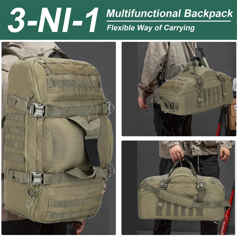 LQARMY Molle Tactical Backpack For Hiking Camping And Travel