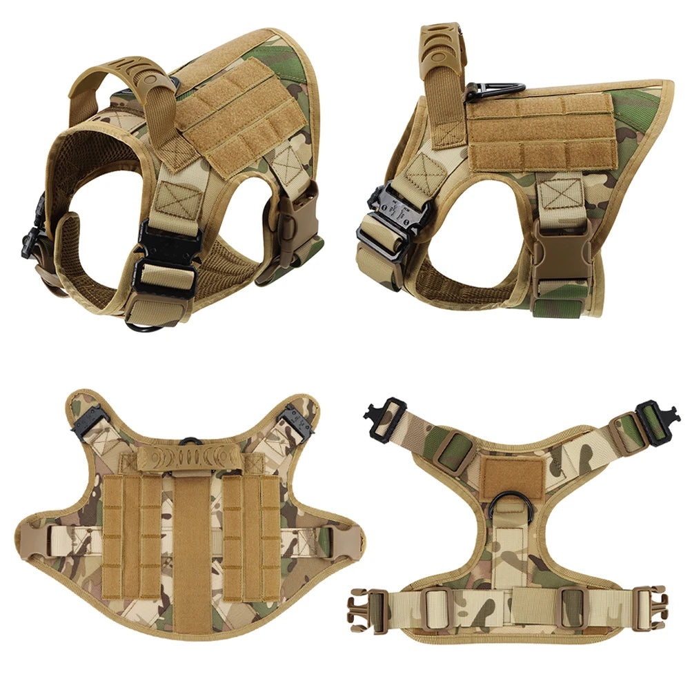 Tactical Dog Harness Leash Set Military Handle For Training