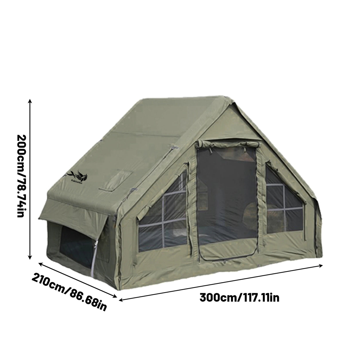 Quick Opening Inflatable Camping Tent With Skylight And Breathable Mesh
