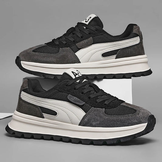 Men Casual Sneakers With Breathable Animal Print Athletic Design