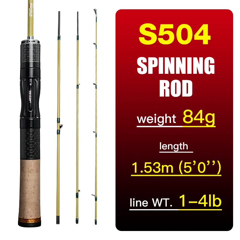 SeaSir Silent Stream Carbon Fiber Travel Lure Fishing Rod