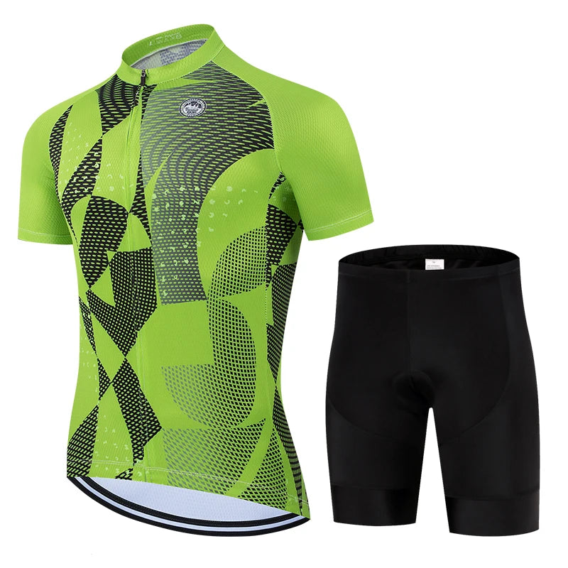 Men's Breathable MTB Cycling Jersey Set With Gel Pad