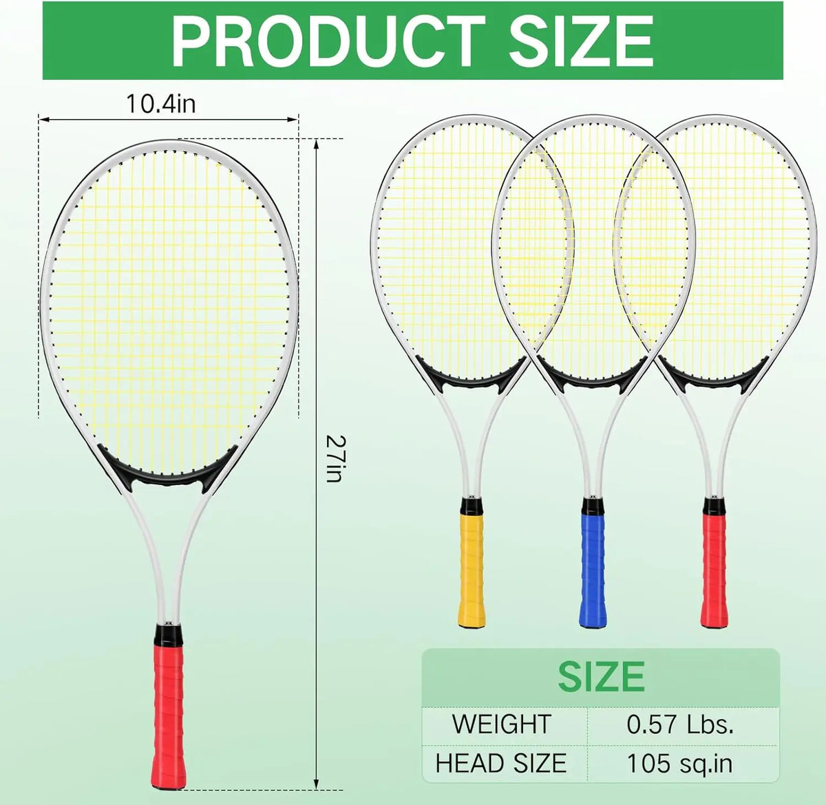 YTYIN Six Player Tennis Racket Set With Three Balls Lightweight