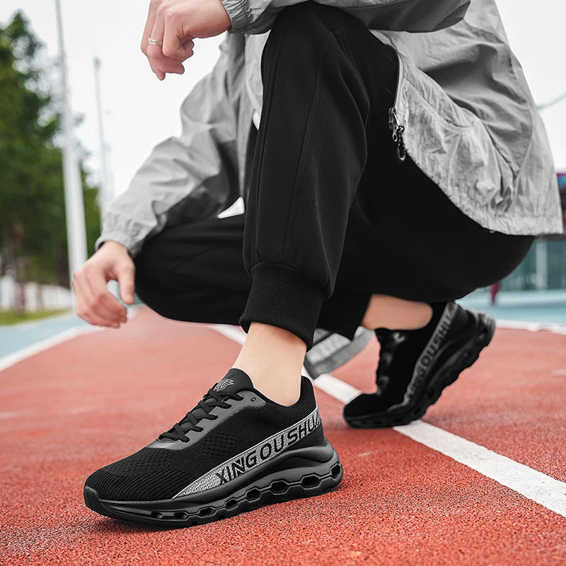 HKTA Men Mesh Sneakers Breathable Sports Casual Lightweight Running Shoes