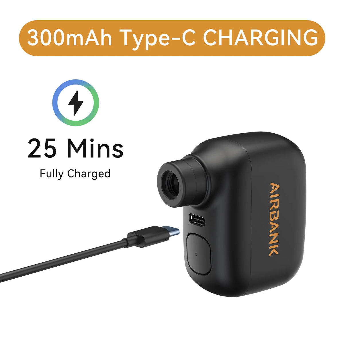 Airbank Mini Portable Electric Bicycle Tire Pump Fast Charging