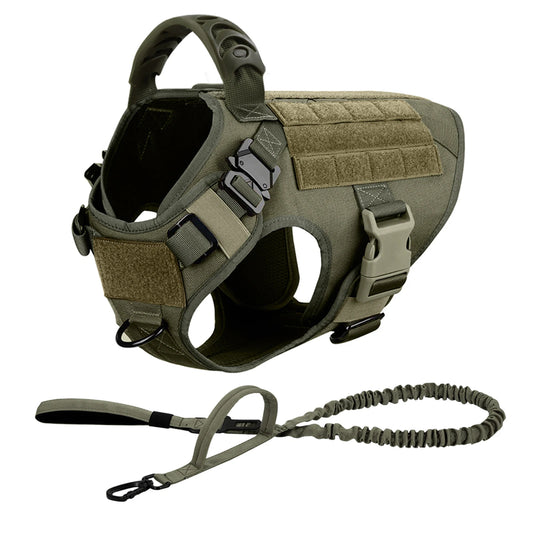 Tactical Dog Harness Leash Set Military Handle For Training
