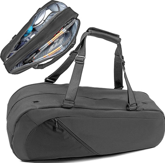 Padded Tennis Racquetball Carry Bag With Double Zipper Protection