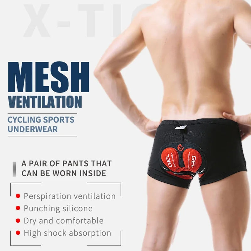 X-TIGER Mens Cycling Shorts With 5D Gel Pad MTB Mountain