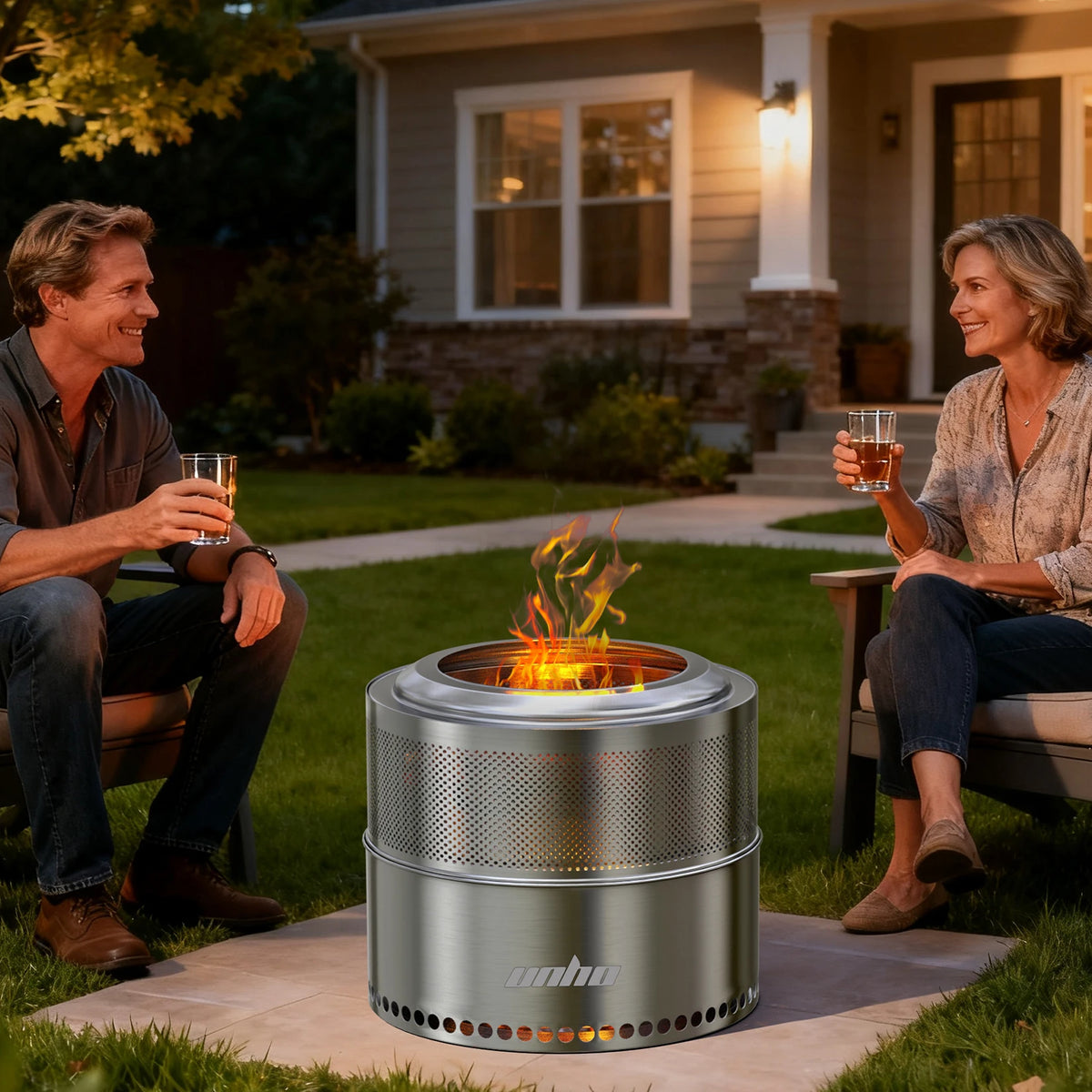 Stainless Steel Smokeless Fire Pit For Outdoor Wood Burning