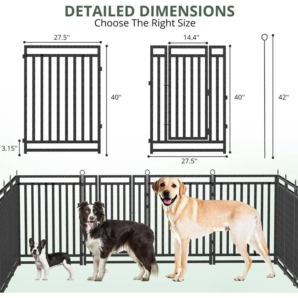 Durable Rust Proof Metal Dog Fence and Indoor Outdoor Playpen