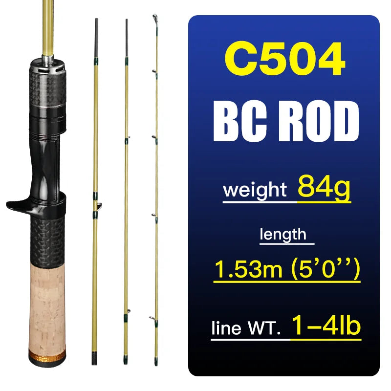 SeaSir Silent Stream Carbon Fiber Travel Lure Fishing Rod