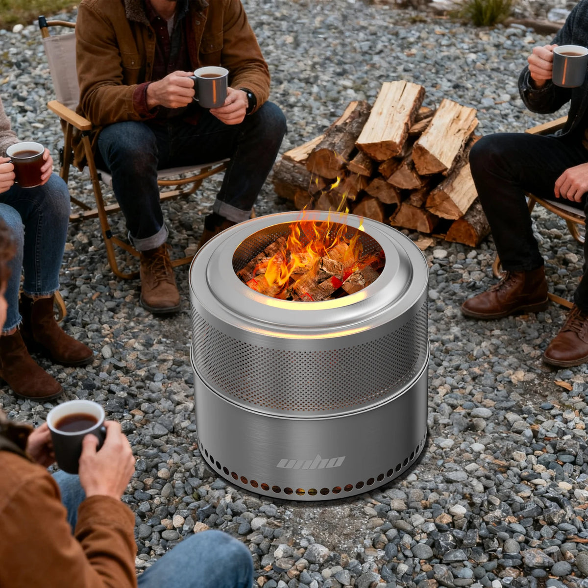 Stainless Steel Smokeless Fire Pit For Outdoor Wood Burning