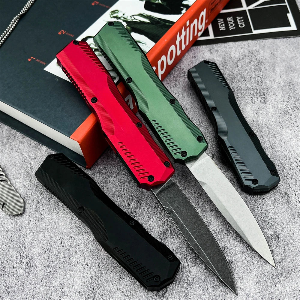 DIY D2 Folding Knife T6 Aluminum Handle Tactical Outdoor Survival Tool