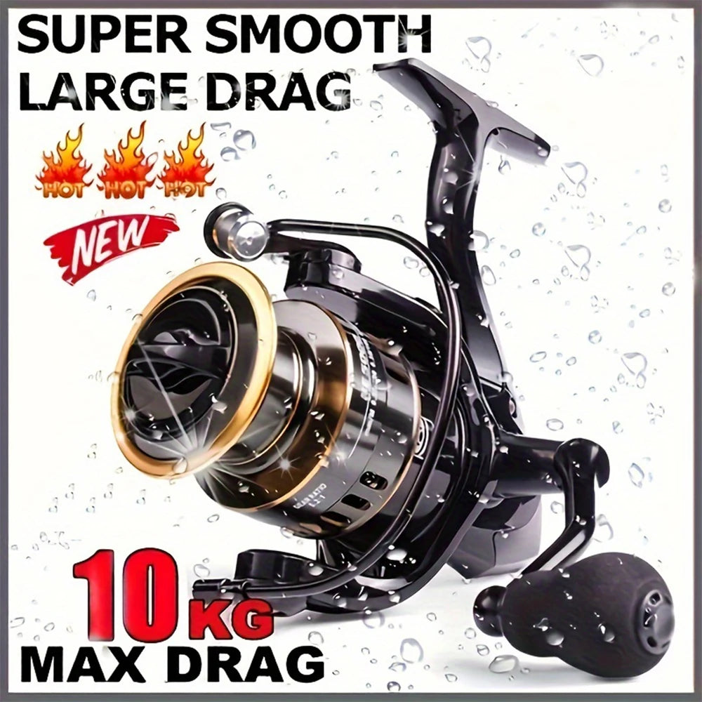 Metal Spinning Reel With Metal Spool And 5.2 Gear Ratio