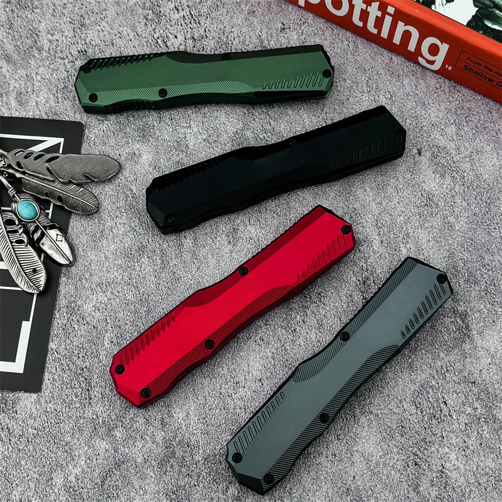 DIY D2 Folding Knife T6 Aluminum Handle Tactical Outdoor Survival Tool