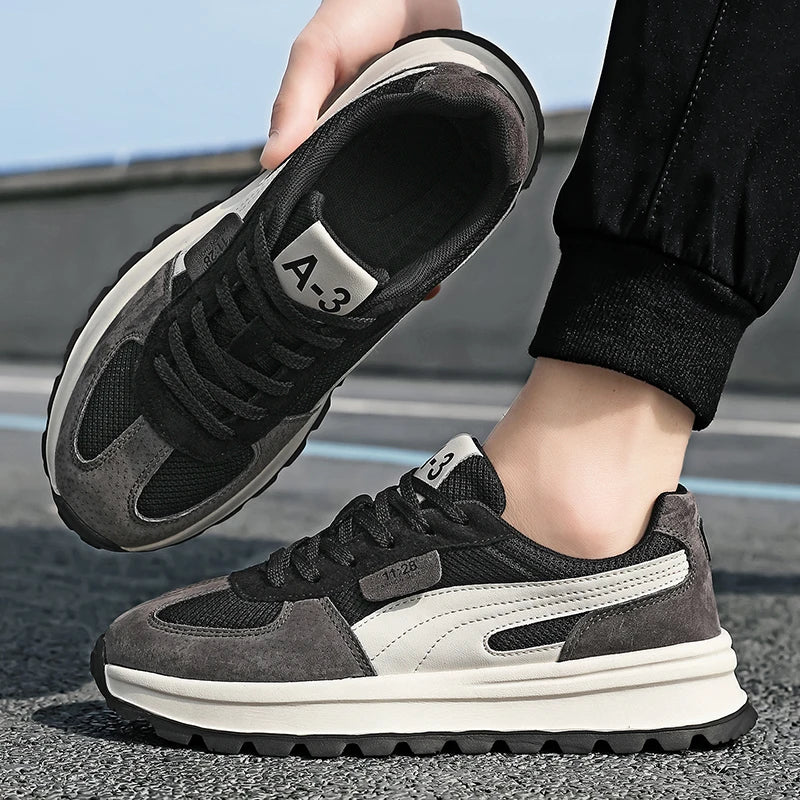 Men Casual Sneakers With Breathable Animal Print Athletic Design