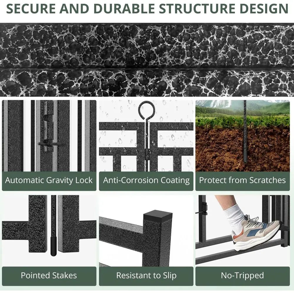 Durable Rust Proof Metal Dog Fence and Indoor Outdoor Playpen