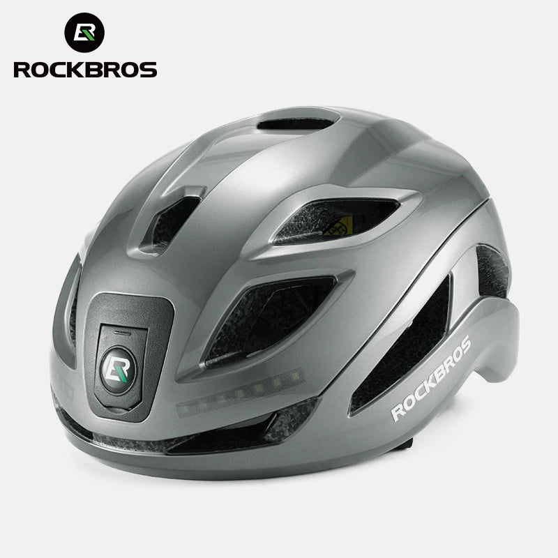 Rockbros Cycling Helmet Featuring Built In Rechargeable Led Night Light