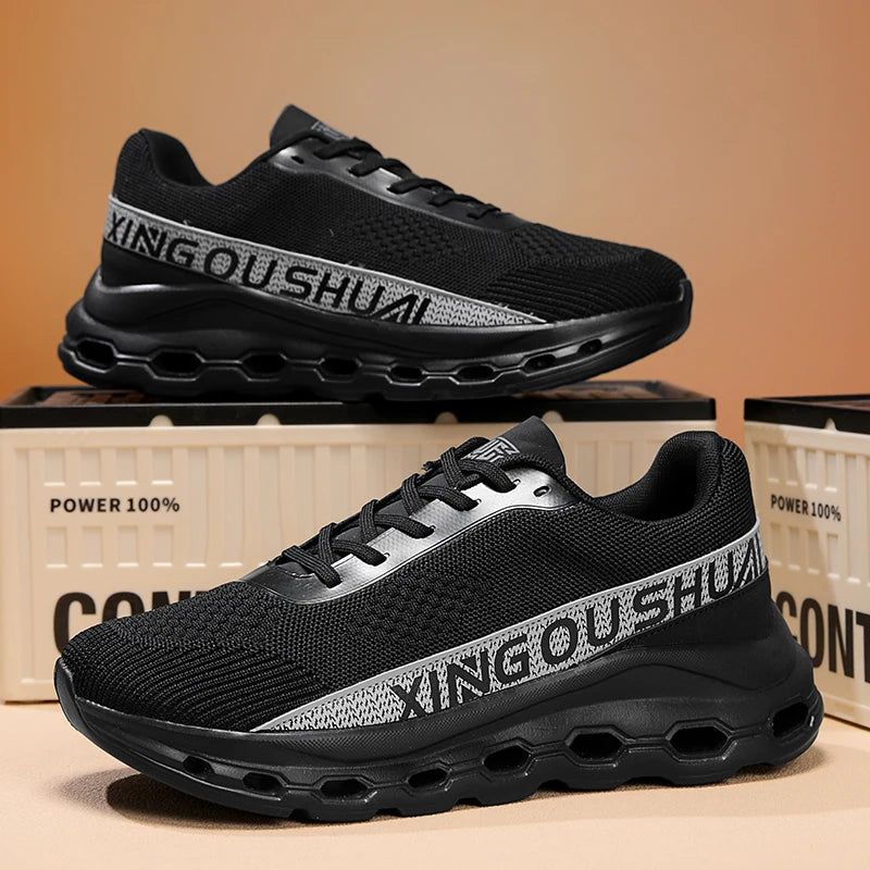 HKTA Men Mesh Sneakers Breathable Sports Casual Lightweight Running Shoes