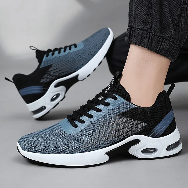 Men Breathable Mesh Running Shoes With Air Cushion For Gym