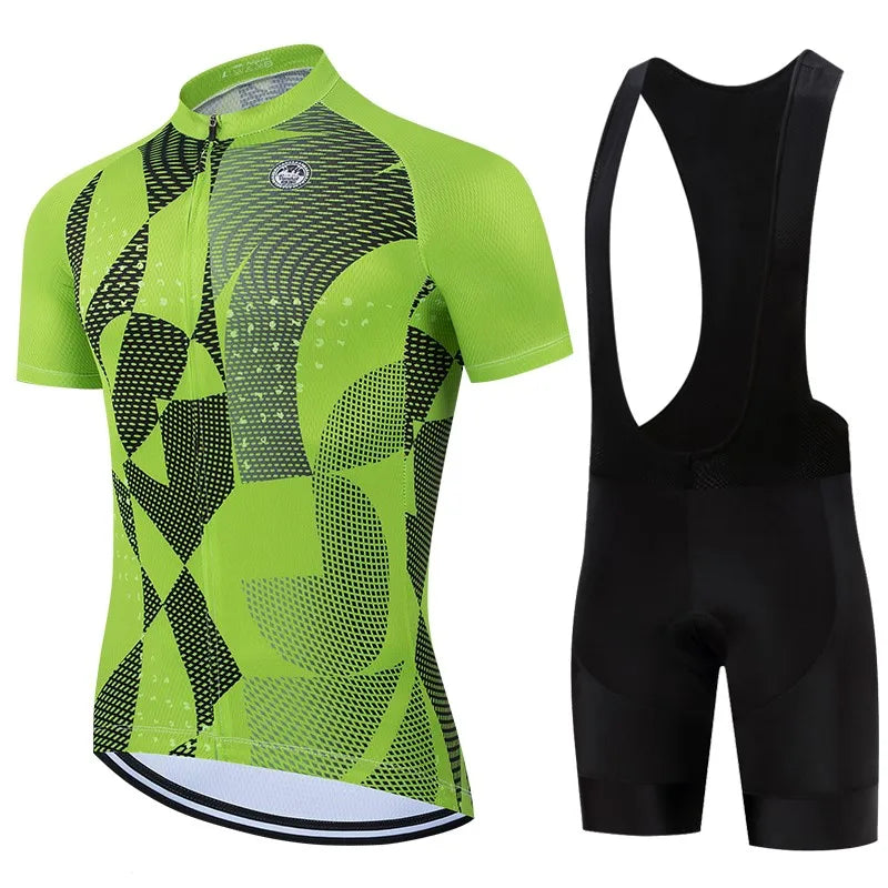 Men's Breathable MTB Cycling Jersey Set With Gel Pad