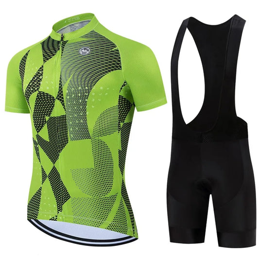 Men's Breathable MTB Cycling Jersey Set With Gel Pad