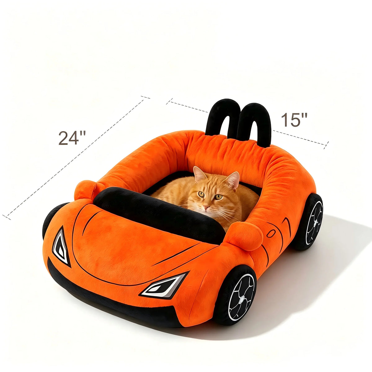 CWV Supercar Design Coral Fleece Cat Bed With Pillow