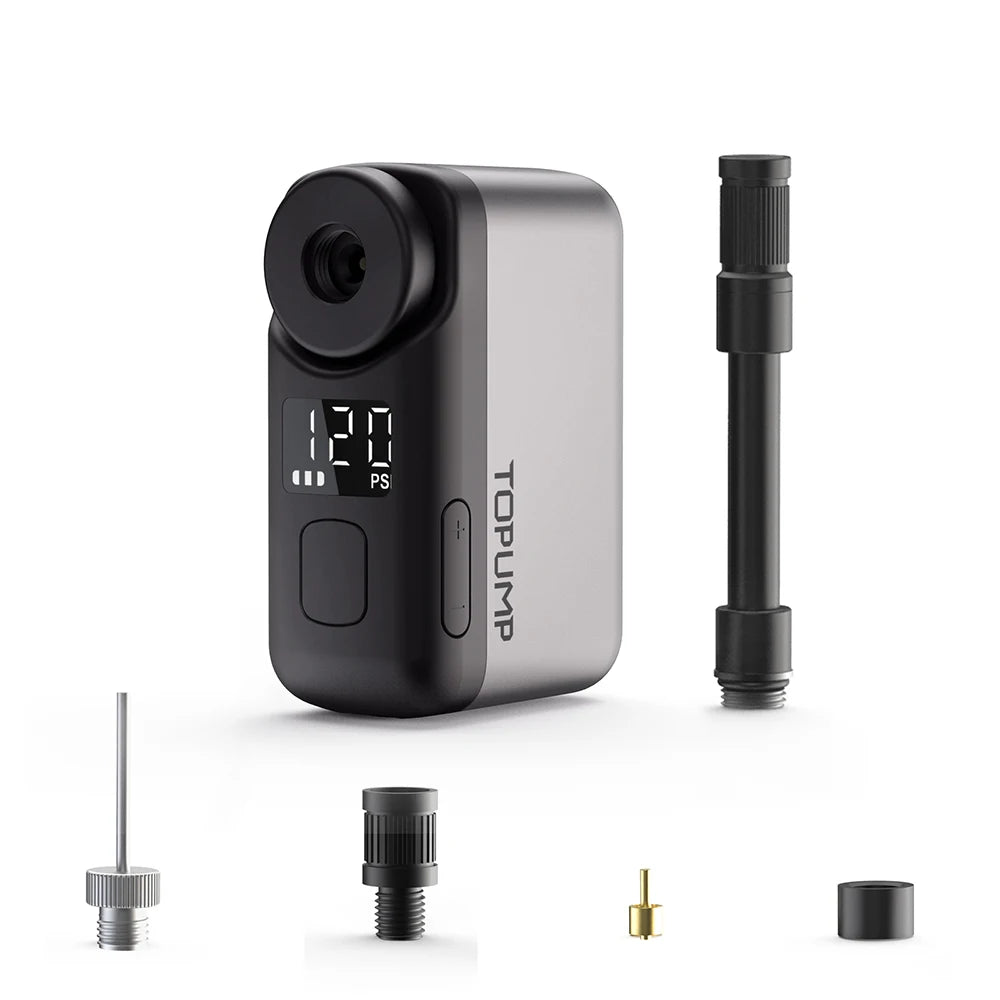 Topump Electric Mini Portable Cordless Bike Tire Inflator Digital Display