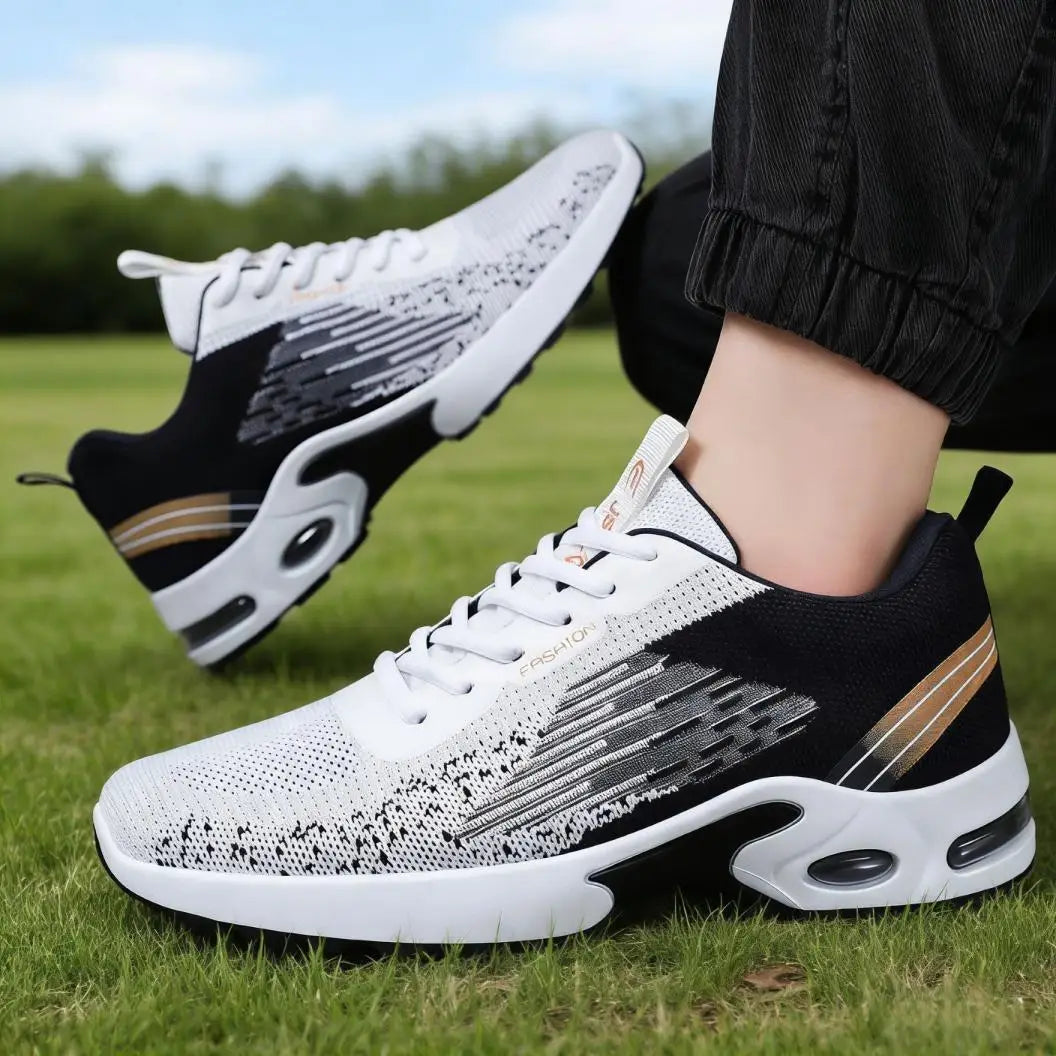 Men Breathable Mesh Running Shoes With Air Cushion For Gym