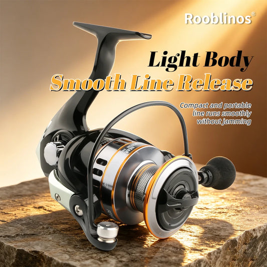 Rooblinos Spinning Fishing Reel With 5.2 Gear Ratio Eva Knob