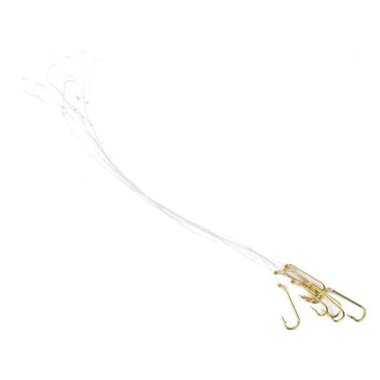 Strong Snelled Aberdeen Hooks For Freshwater Fishing 8 Pack