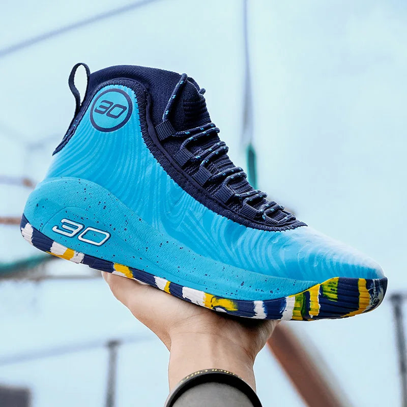 Mens Breathable Basketball Shoes Non Slip Comfortable Trainers Sneakers