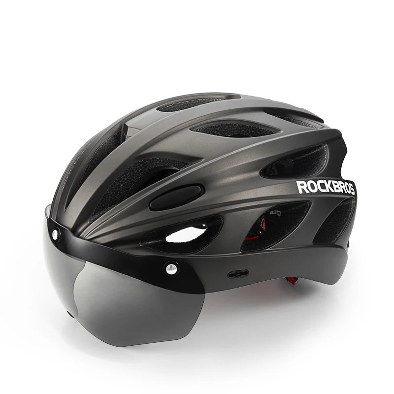 Rockbros Lightweight Cycling Helmet With Goggles For Road Biking