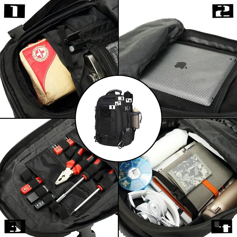 Lqarmy 60L Military Tactical Molle Hiking Backpack