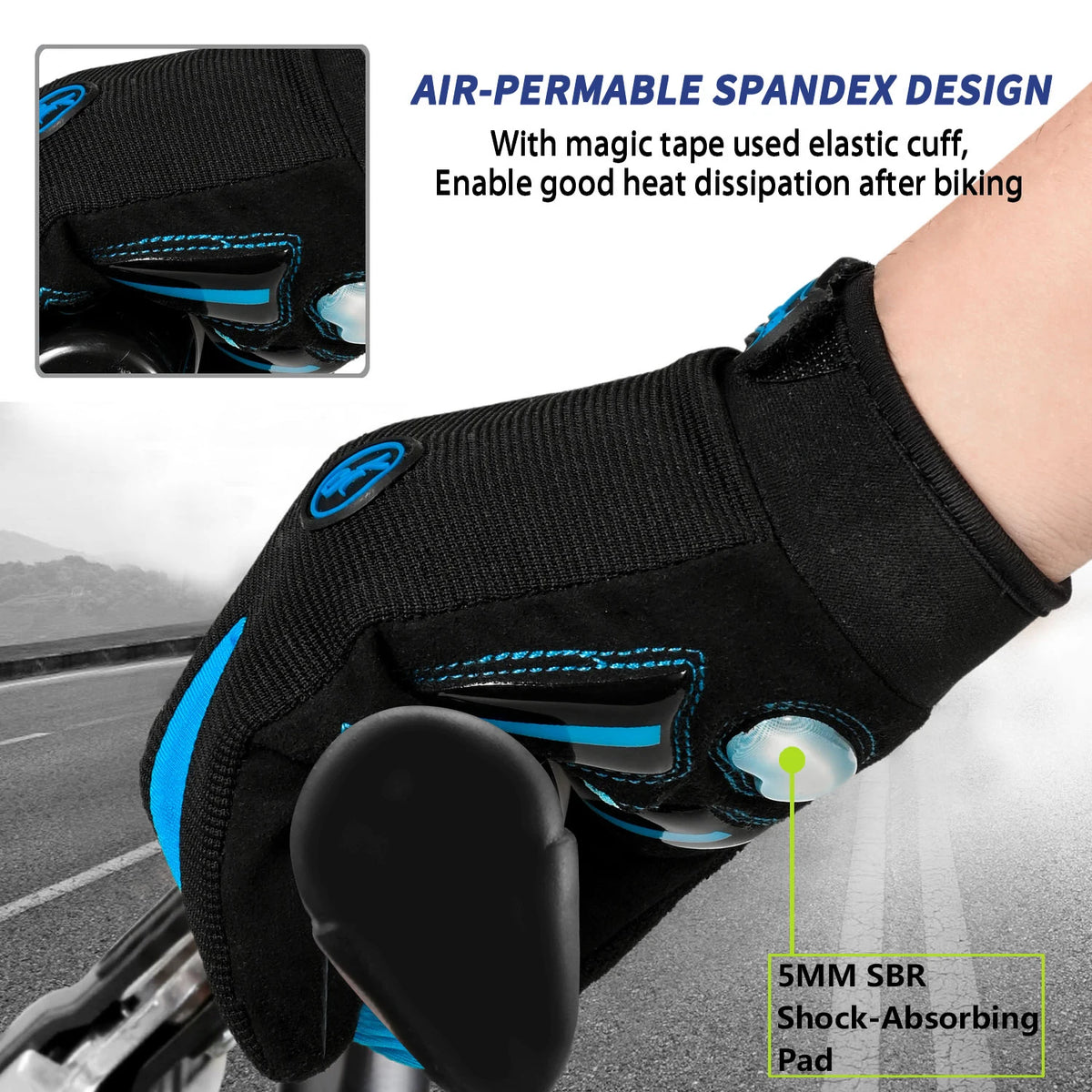 Moreok Breathable Non-Slip Racing Cycling Gloves