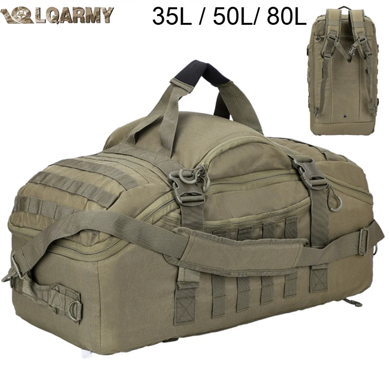 LQARMY Molle Tactical Backpack For Hiking Camping And Travel