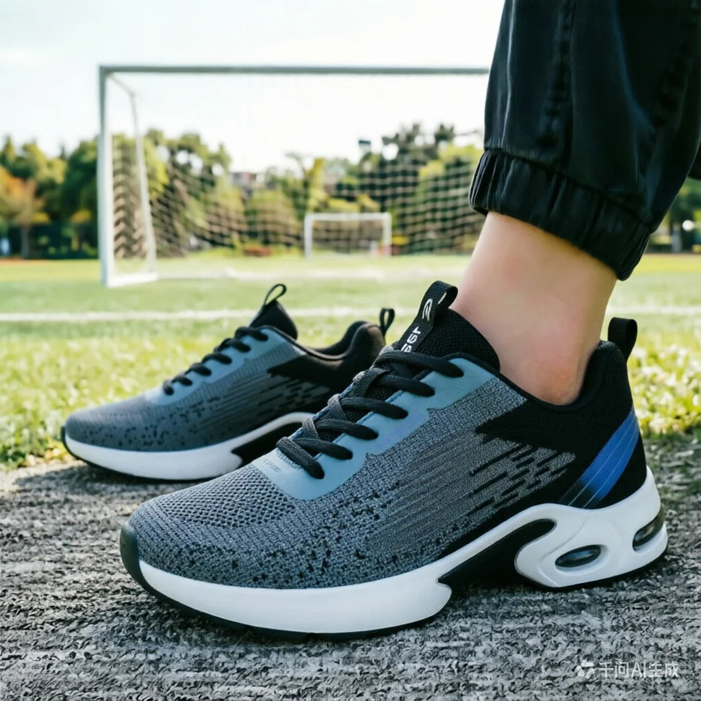 Men Breathable Mesh Running Shoes With Air Cushion For Gym