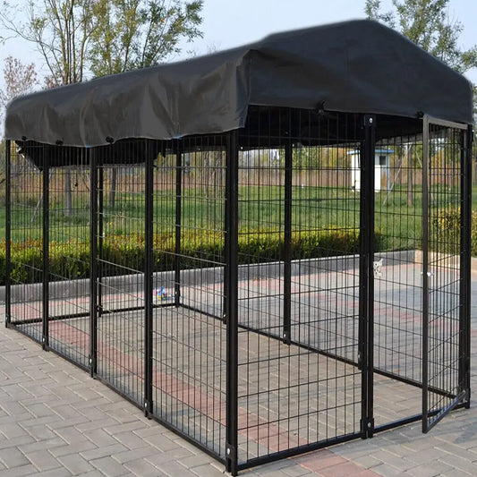Heavy Duty Metal Dog Kennel With Removable Waterproof Cover