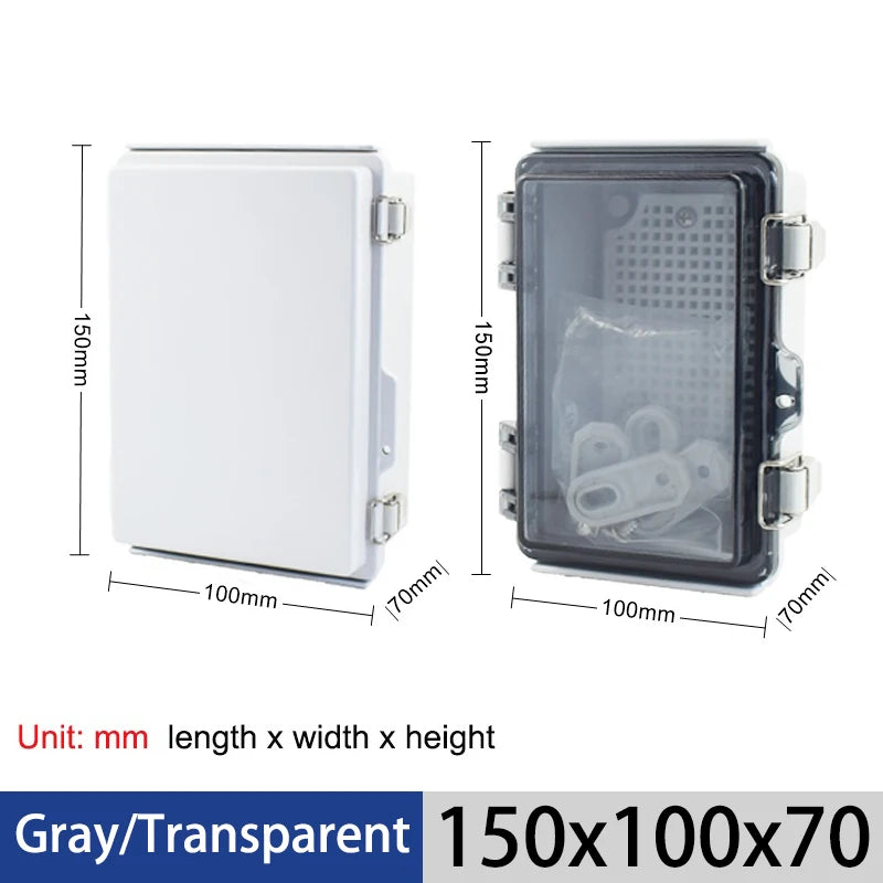 IP67 Waterproof ABS Plastic Junction Box With Transparent Cover