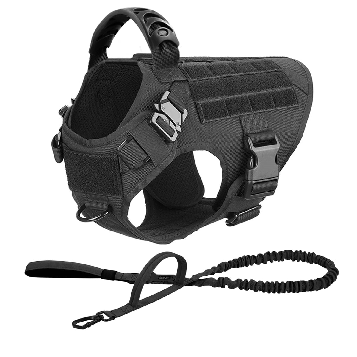 Tactical Dog Harness Leash Set Military Handle For Training