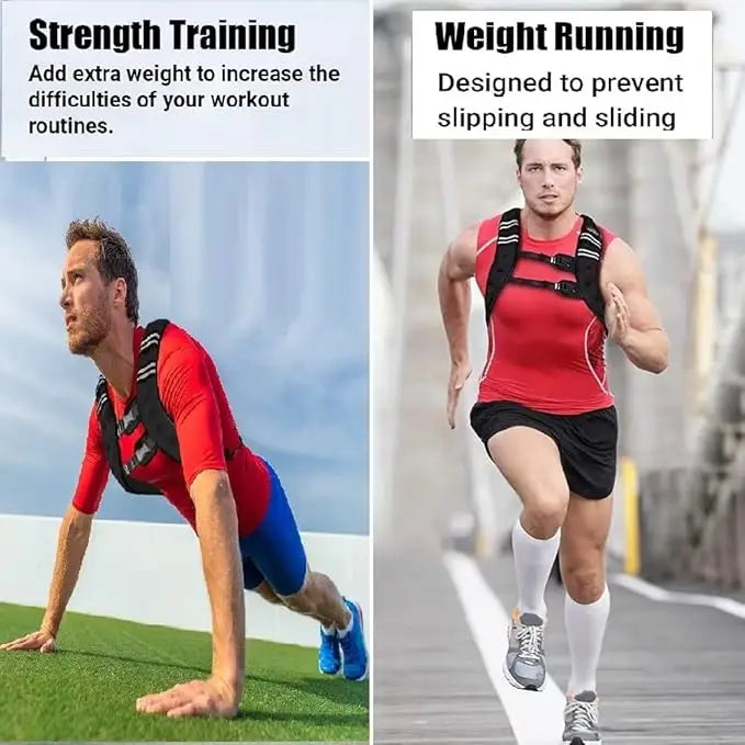 Adjustable Weighted Vest For Outdoor Cardio And Strength Training