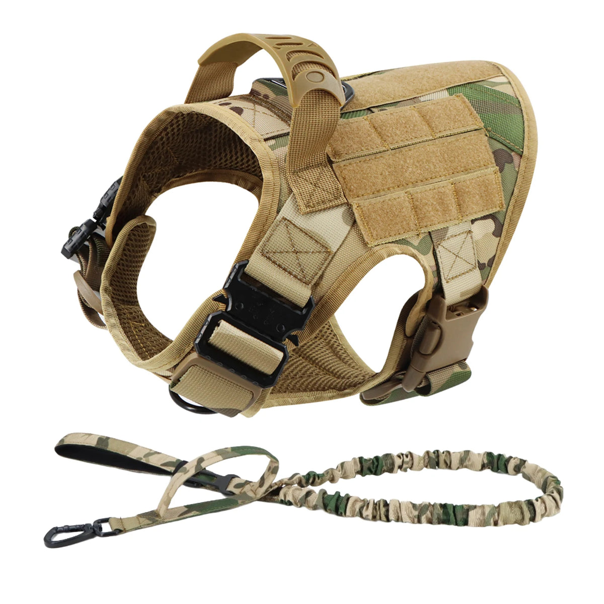 Tactical Dog Harness Leash Set Military Handle For Training
