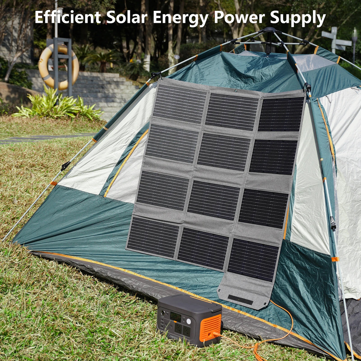 MHPOWOS 120W Foldable Solar Panel With Usb Dc Outputs Camping