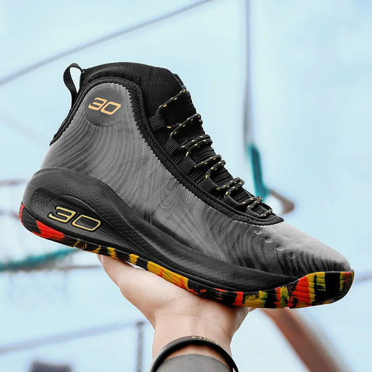 Mens Breathable Basketball Shoes Non Slip Comfortable Trainers Sneakers