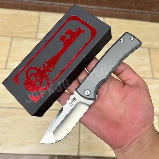 DIY Titanium M390 Steel Folding Pocket Knife For Outdoor Hunting