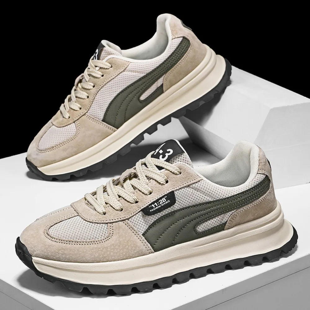 Men Casual Sneakers With Breathable Animal Print Athletic Design